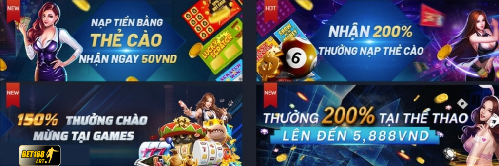 Khuyến mãi nạp tiền bet168